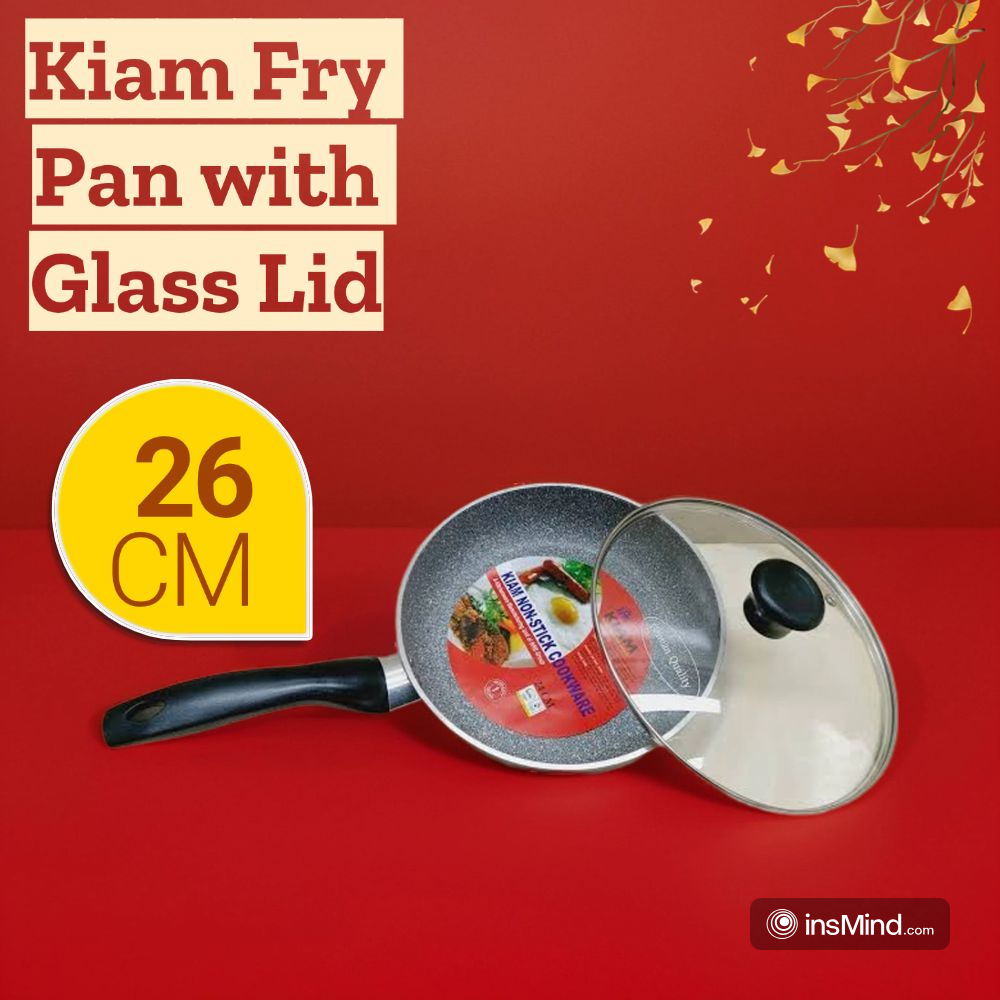 Kiam Classic Non-Stick Fry Pan With Glass Lid 26cm